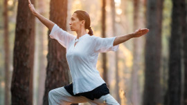 Qigong Training in the forest at Sunset